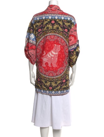 Agua Bendita Printed Three-Quarter Sleeve Tunic