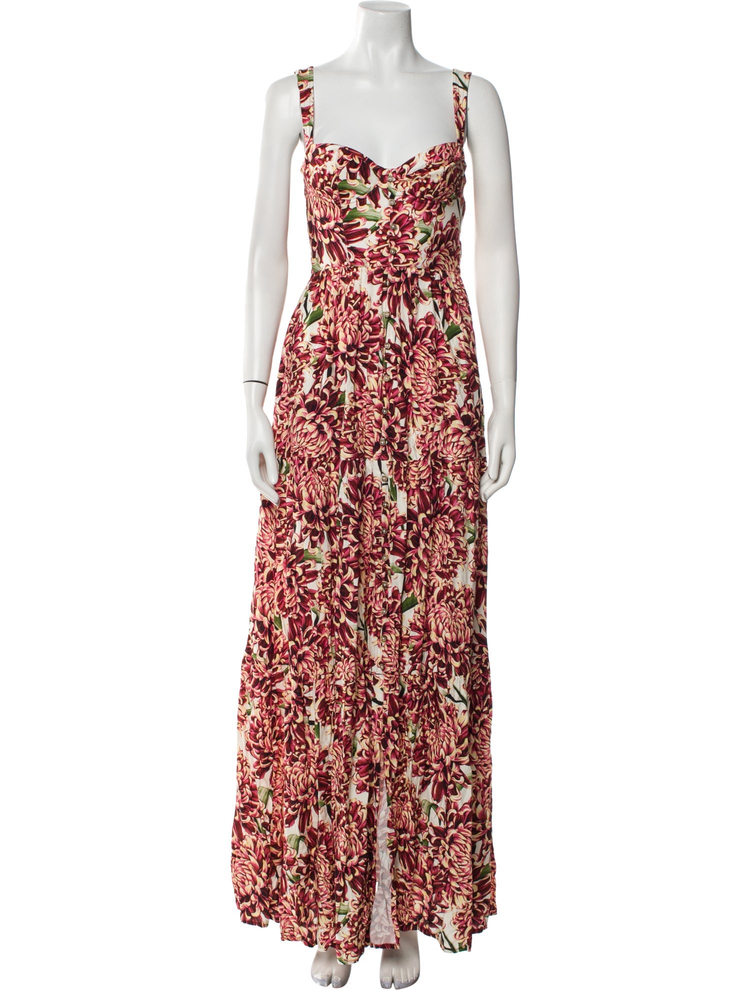 Agua Bendita Floral Print Long Dress w/ Tags