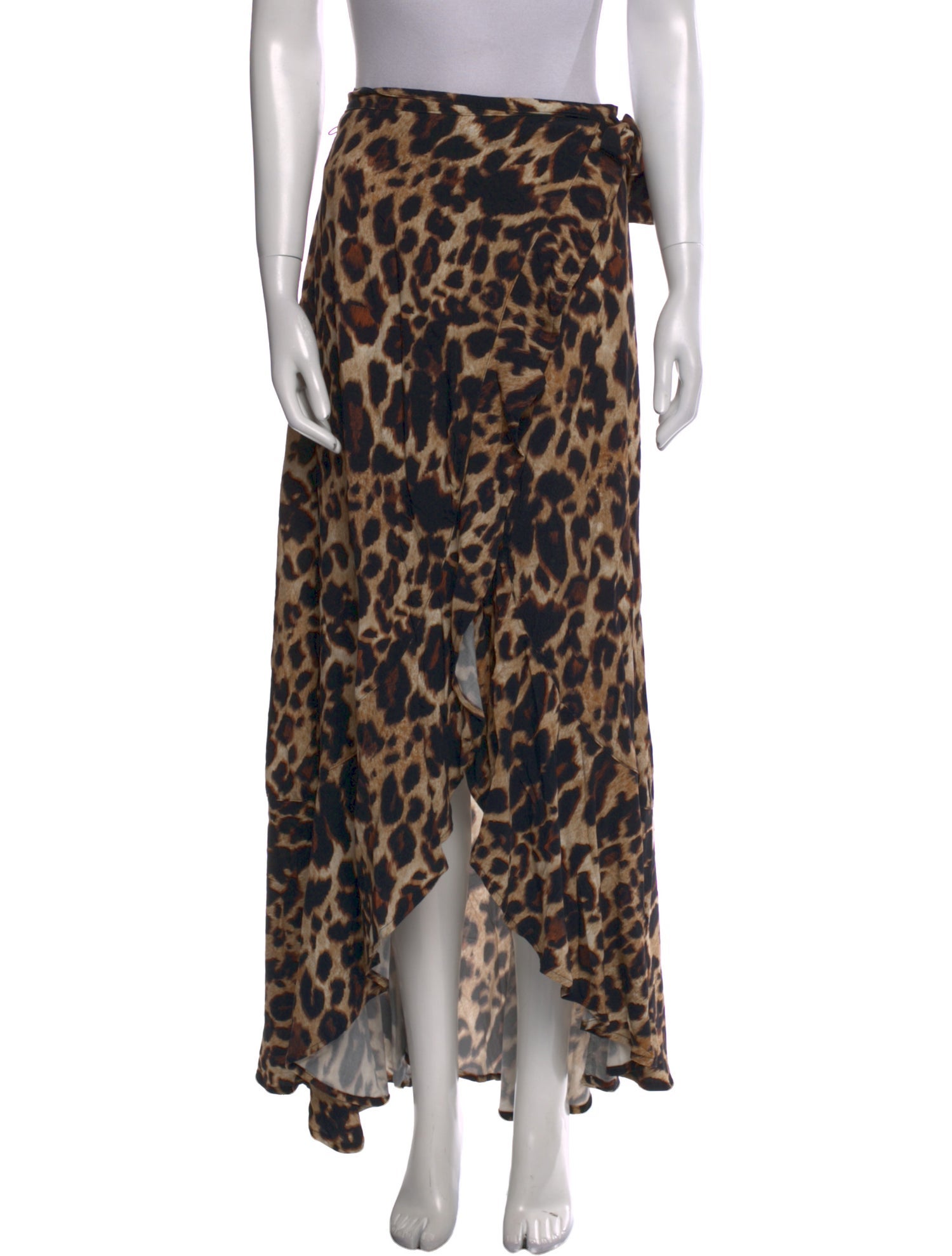 Agua Bendita Animal Print Midi Length Skirt w/ Tags