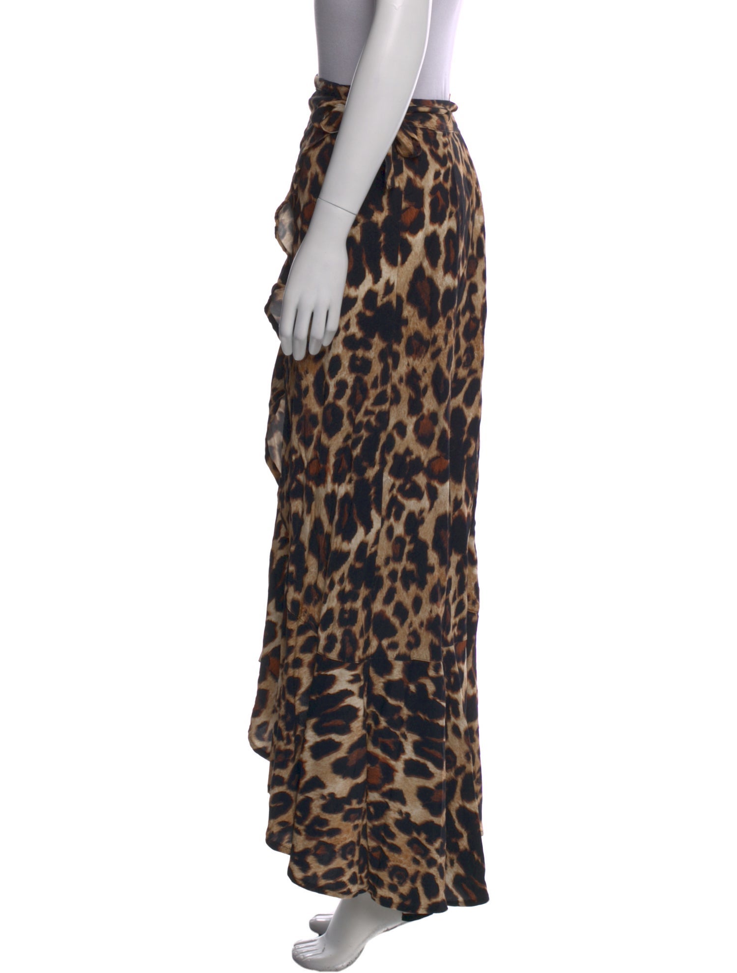 Agua Bendita Animal Print Midi Length Skirt w/ Tags