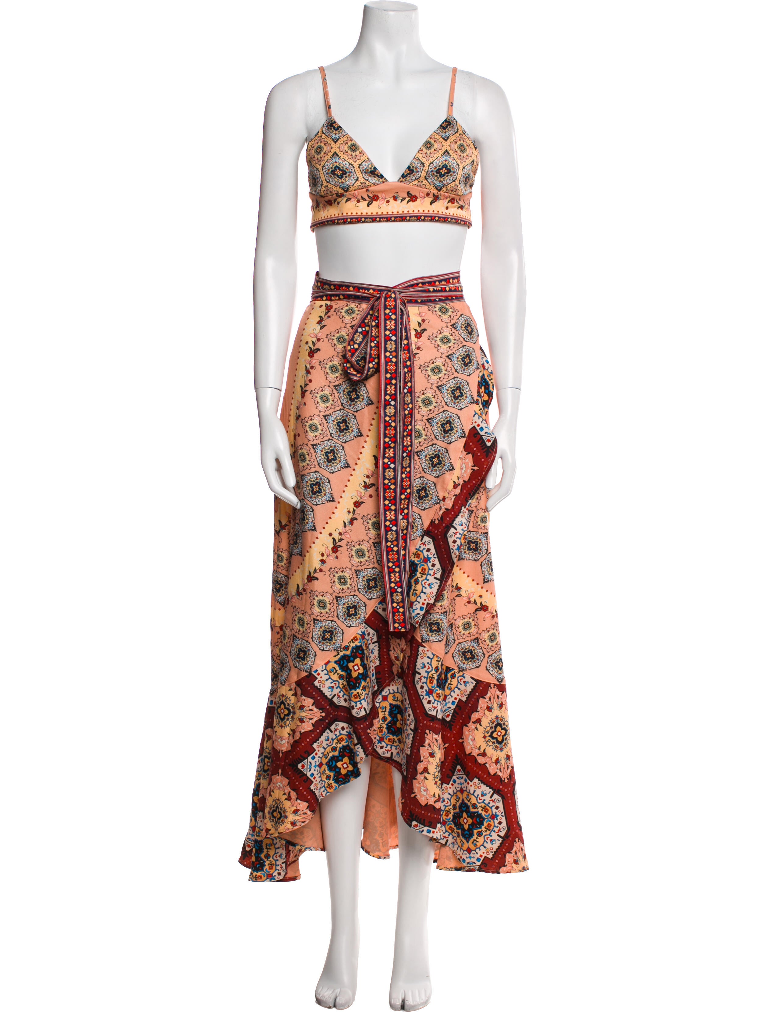 Agua Bendita Printed Skirt Set w/ Tags