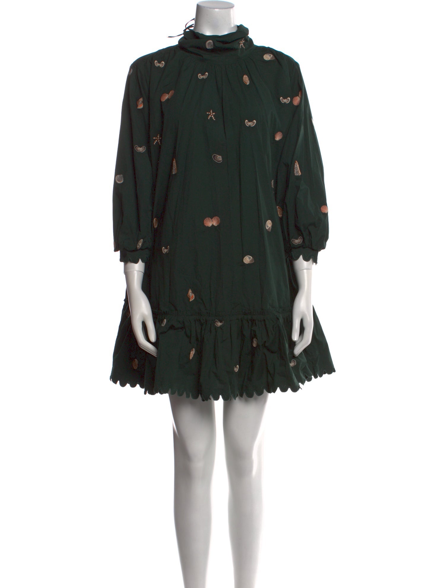 Agua Bendita Polka Dot Print Mini Dress w/ Tags