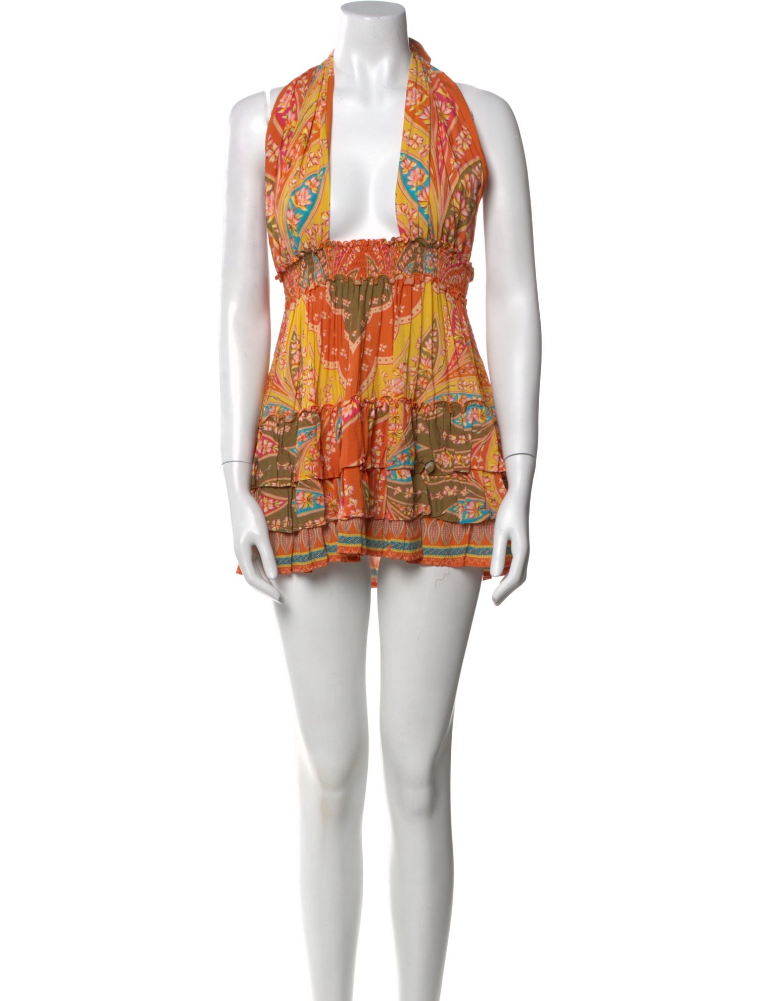 Agua Bendita Printed Mini Dress