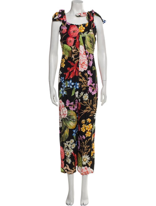 Agua Bendita Printed Square Neckline Jumpsuit