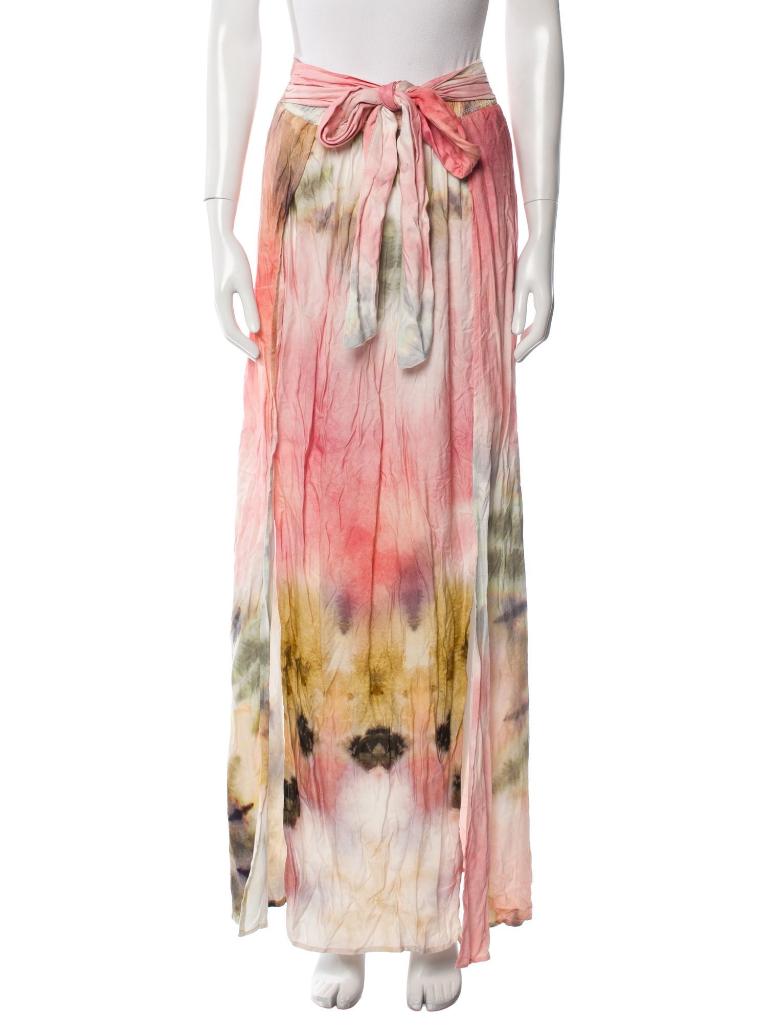 Agua Bendita Tie-Dye Print Long Skirt