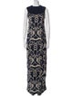 Agua Bendita Printed Long Dress