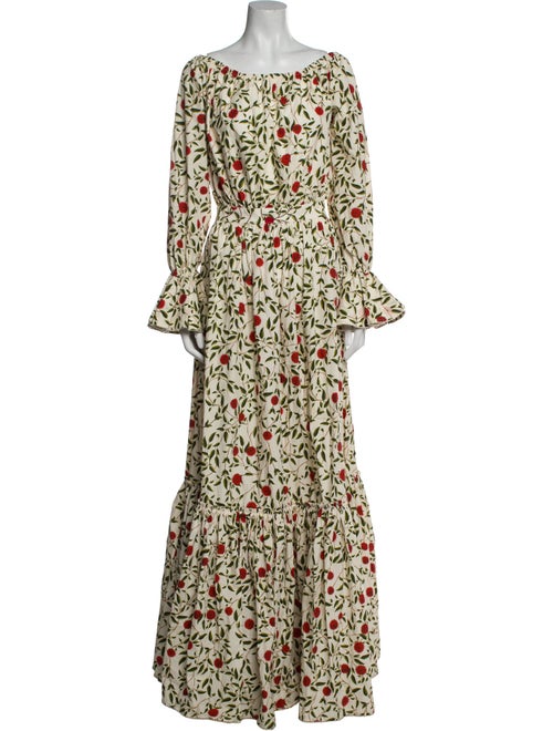 Agua Bendita Floral Print Long Dress