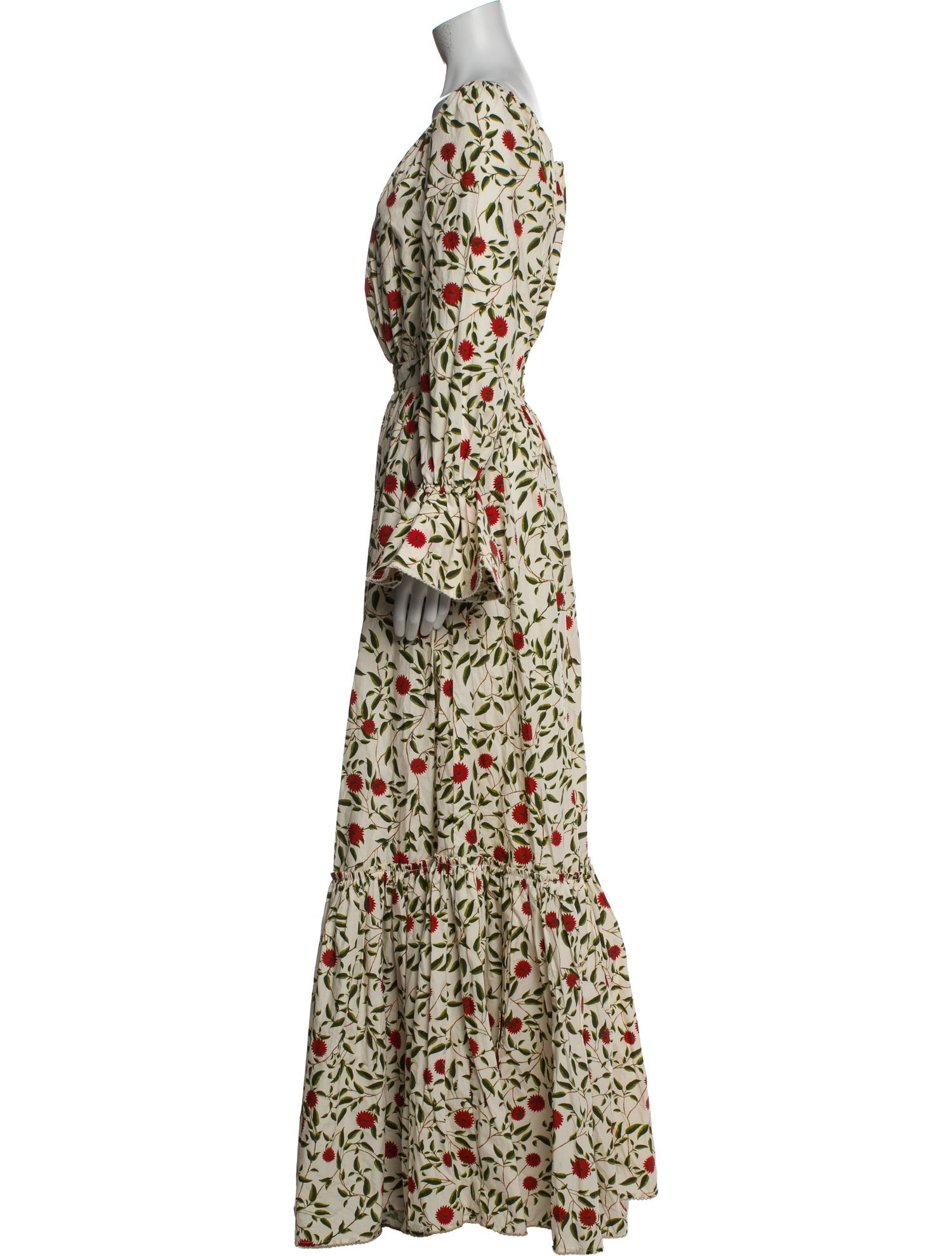 Agua Bendita Floral Print Long Dress