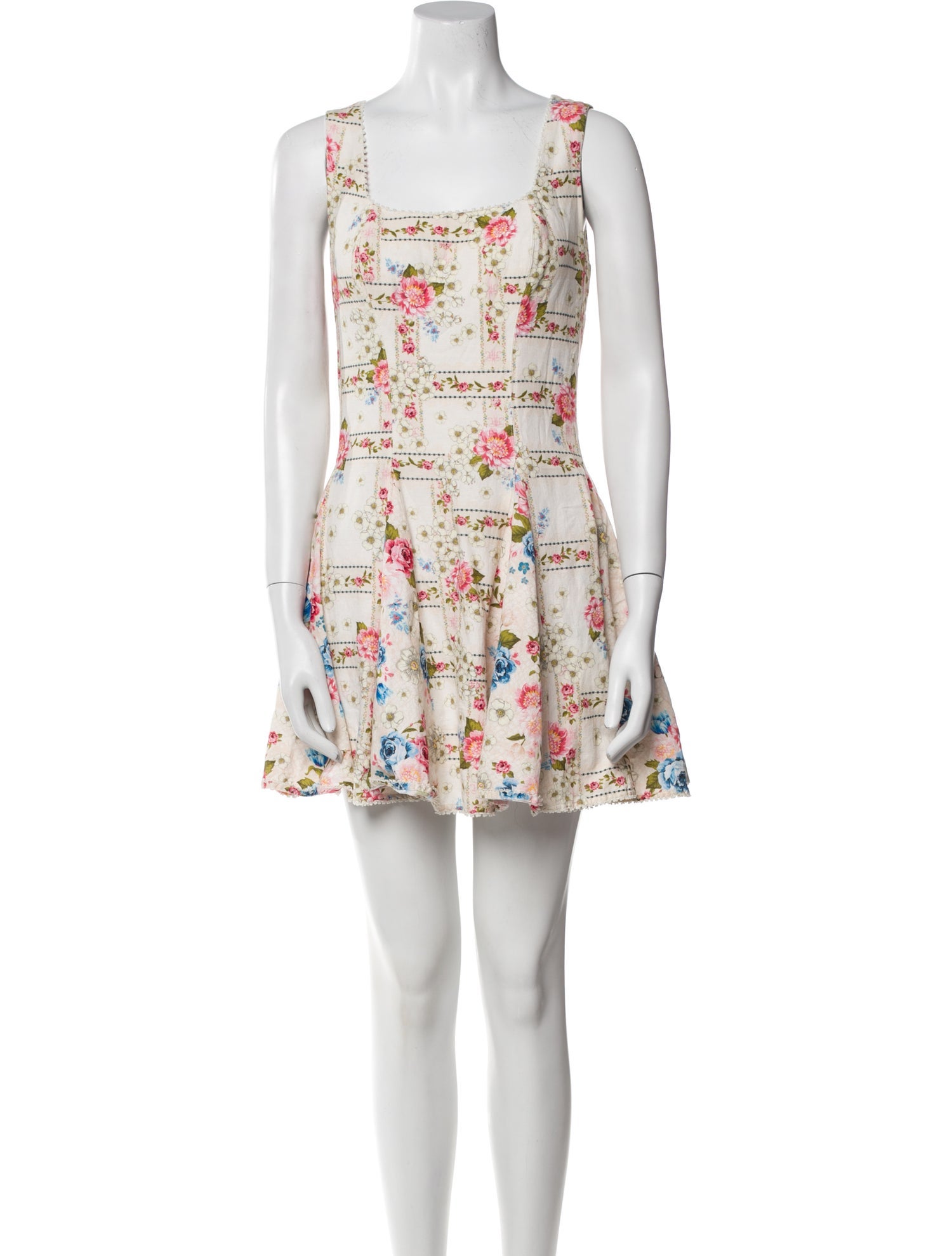 Agua Bendita Floral Print Mini Dress