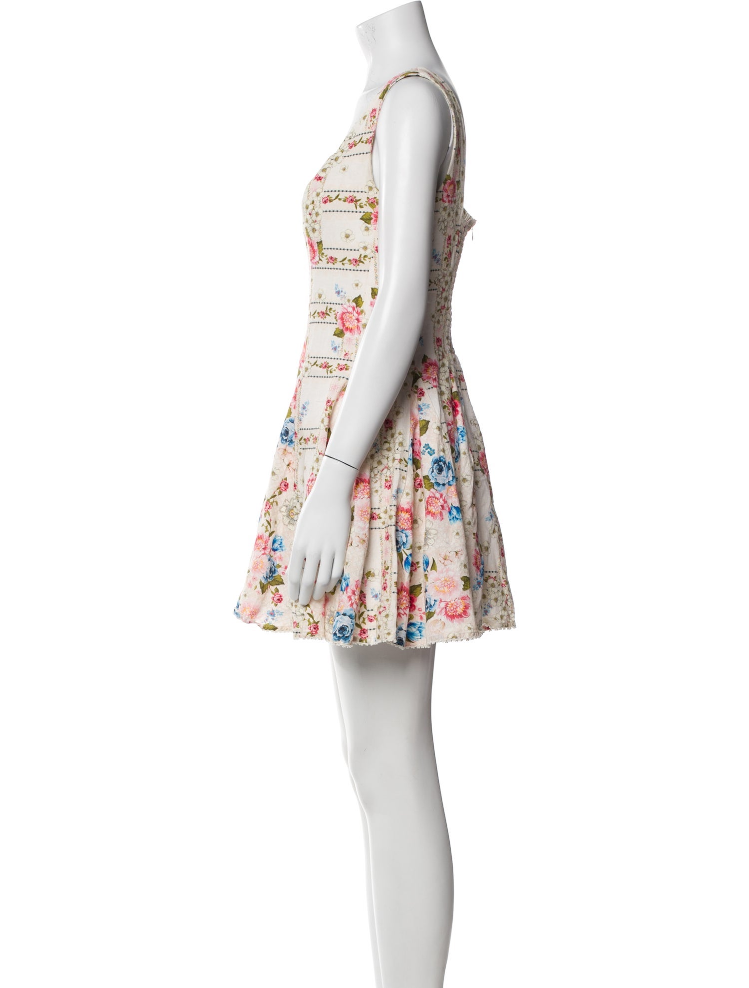 Agua Bendita Floral Print Mini Dress