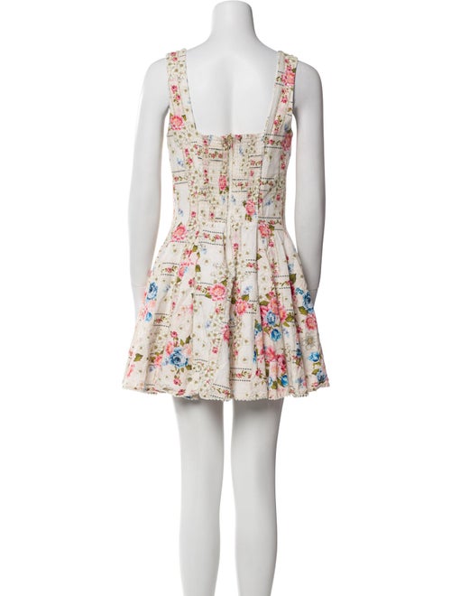 Agua Bendita Floral Print Mini Dress