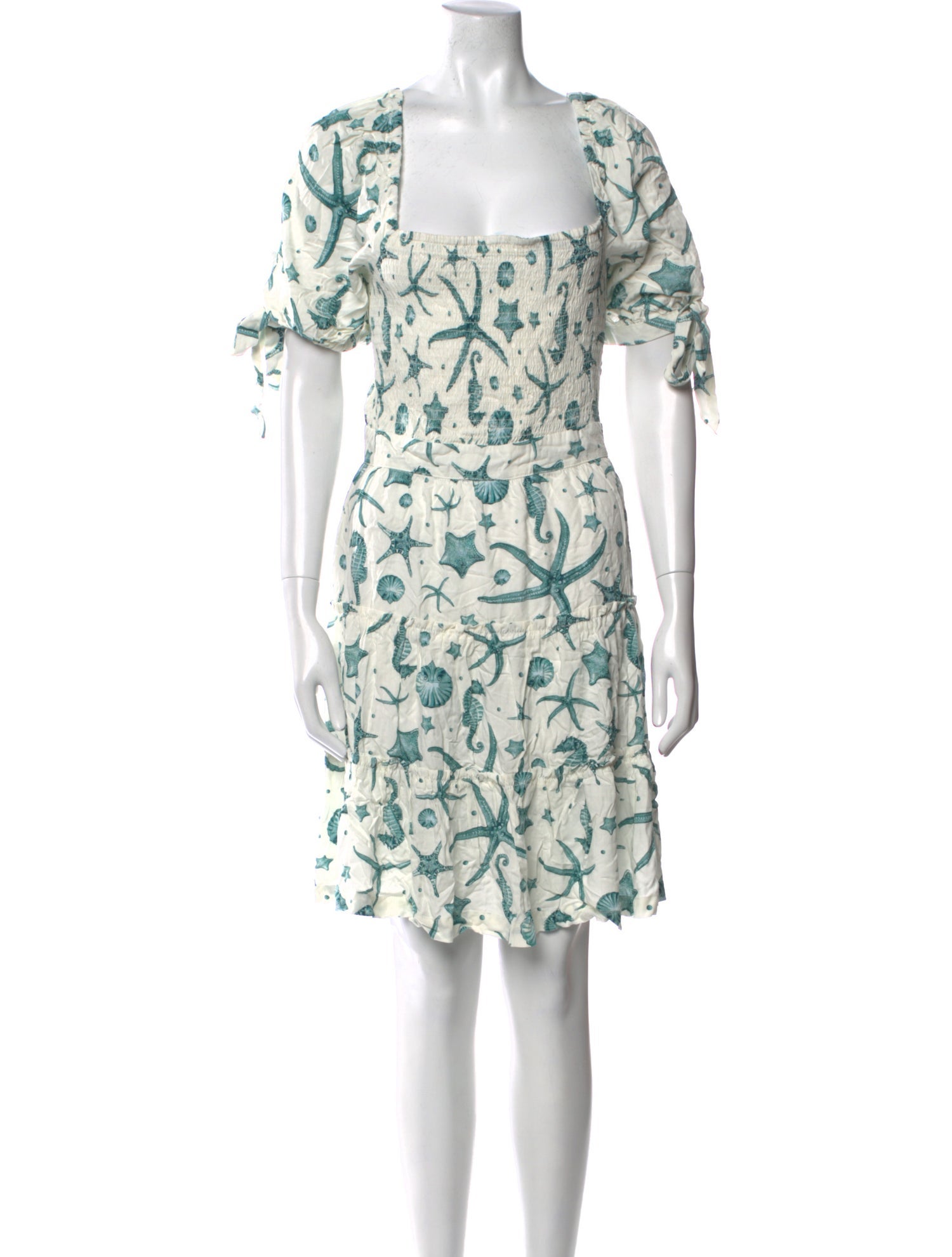 Agua Bendita Floral Print Mini Dress