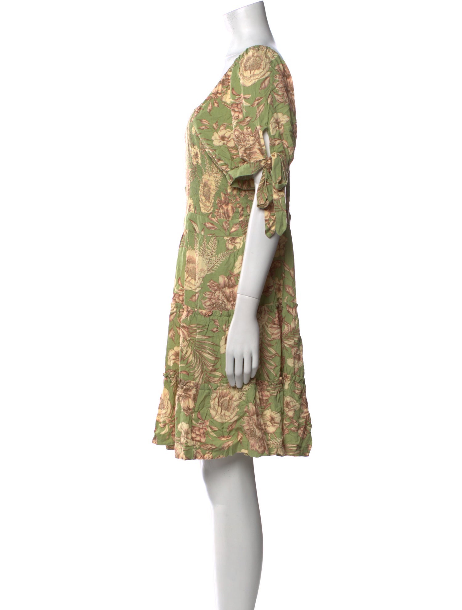 Agua Bendita Floral Print Mini Dress