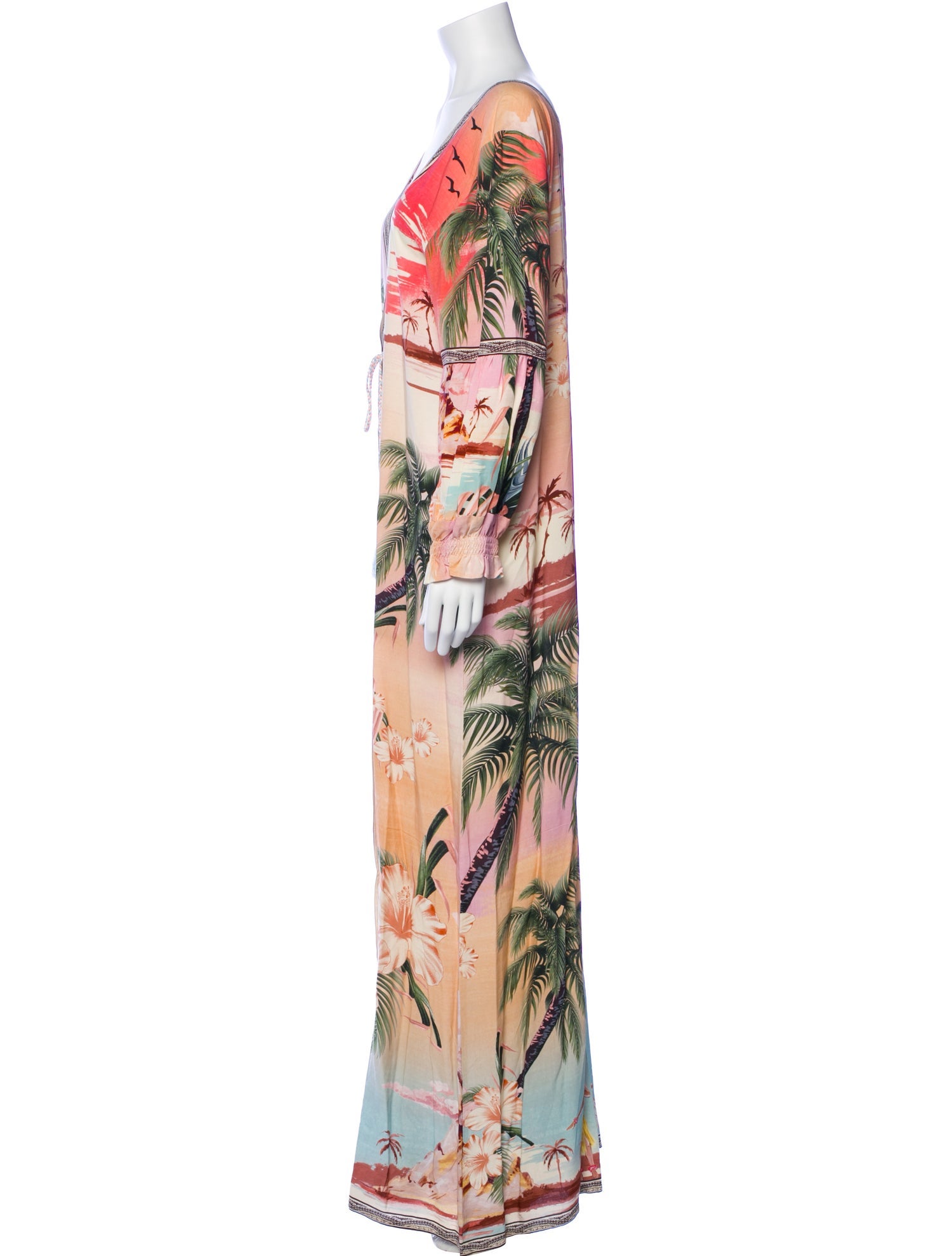 Agua Bendita Printed Tassel Accents Cover-Up