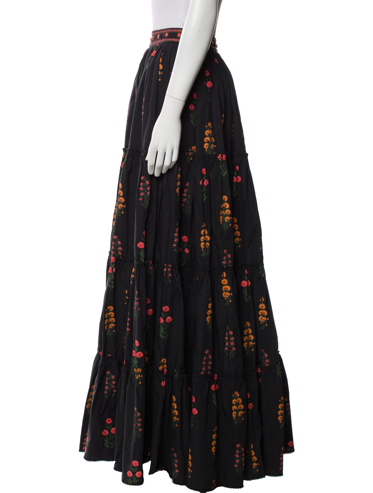 Agua Bendita Printed Long Skirt