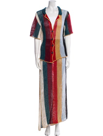 Agua Bendita Striped Skirt Set