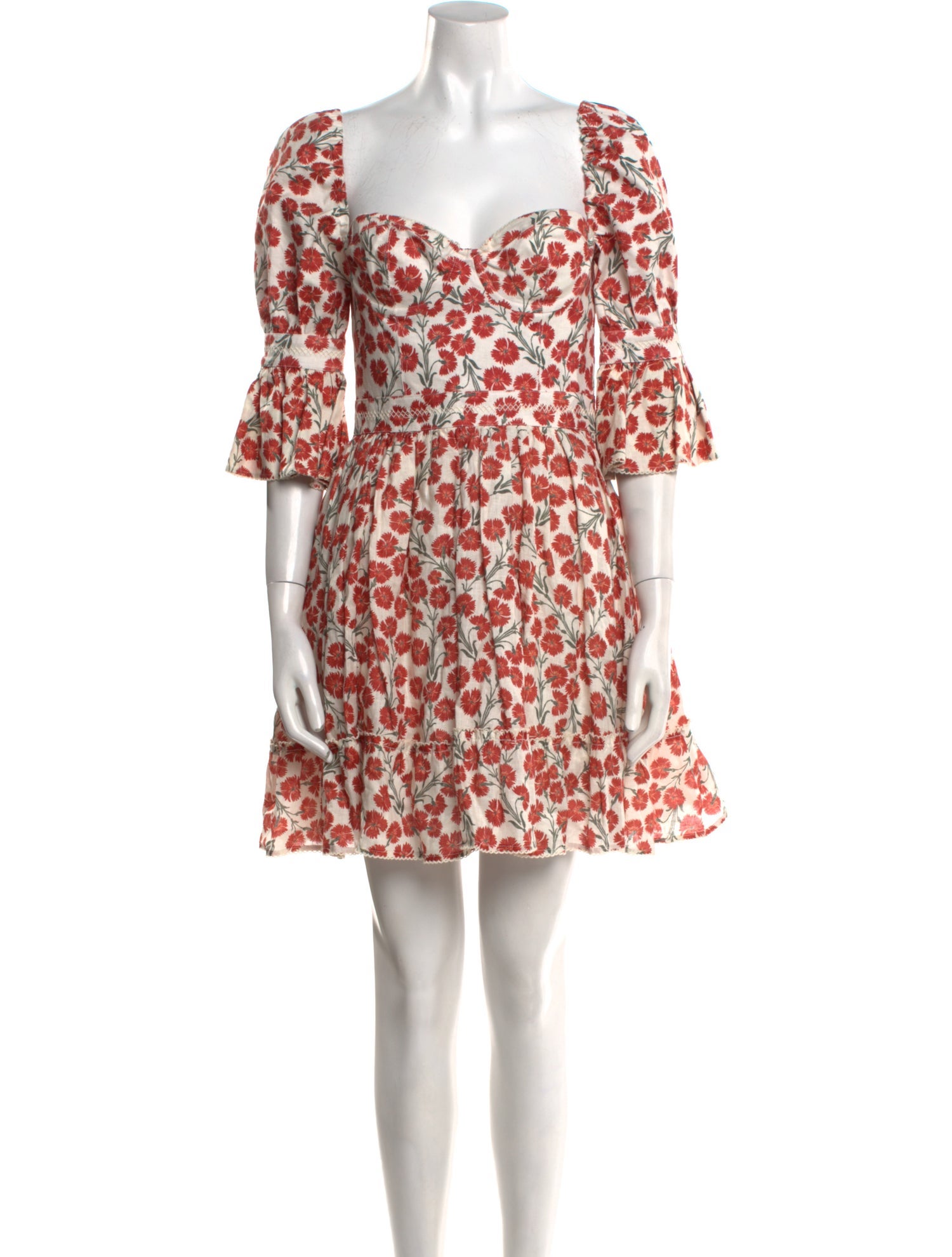 Agua Bendita Floral Print Mini Dress w/ Tags