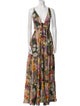 Agua Bendita Floral Print Long Dress
