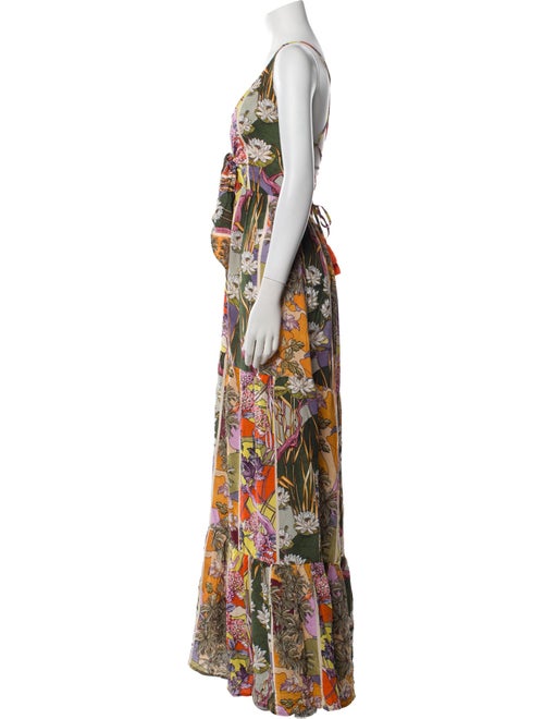 Agua Bendita Floral Print Long Dress