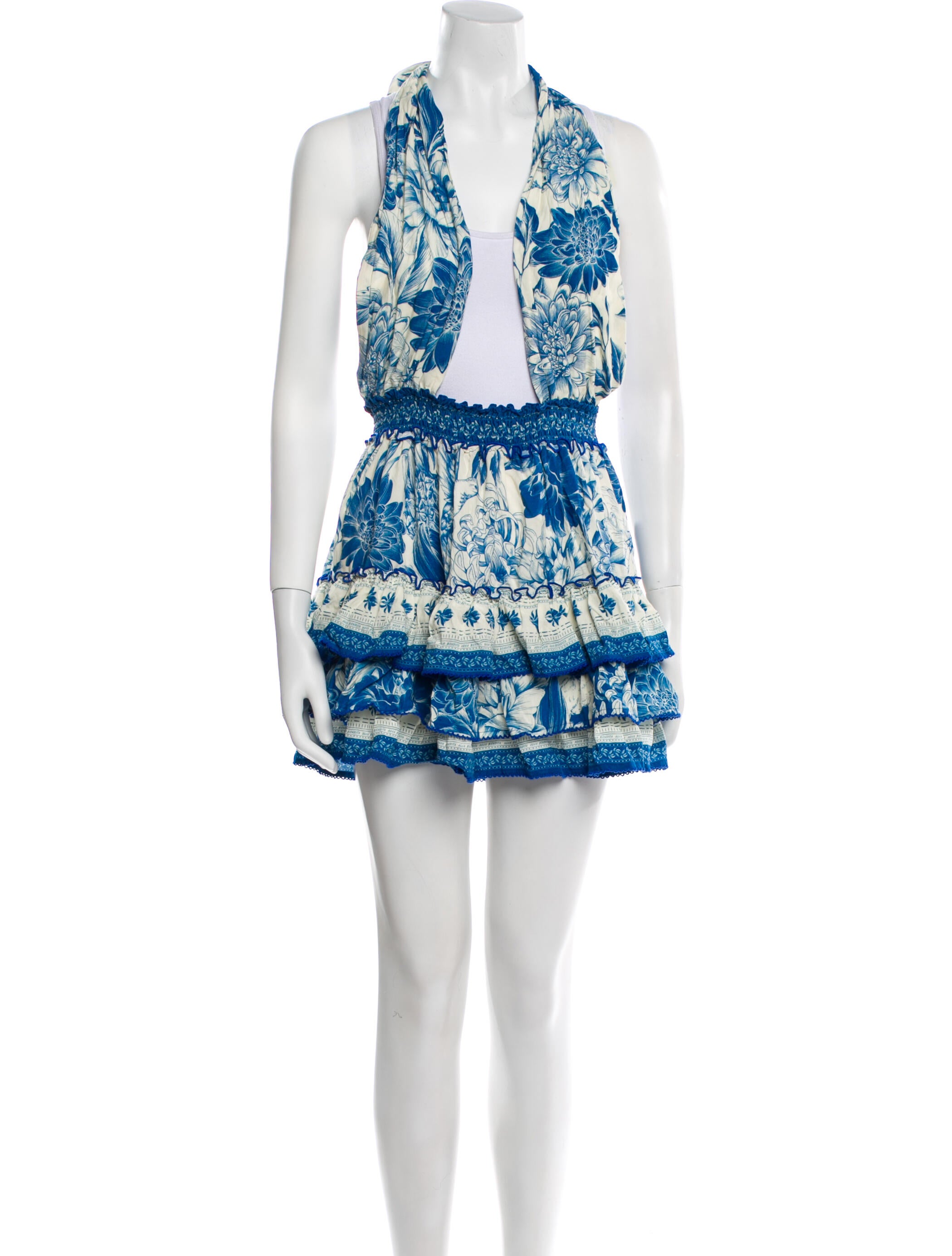 Agua Bendita Floral Print Midi Length Dress