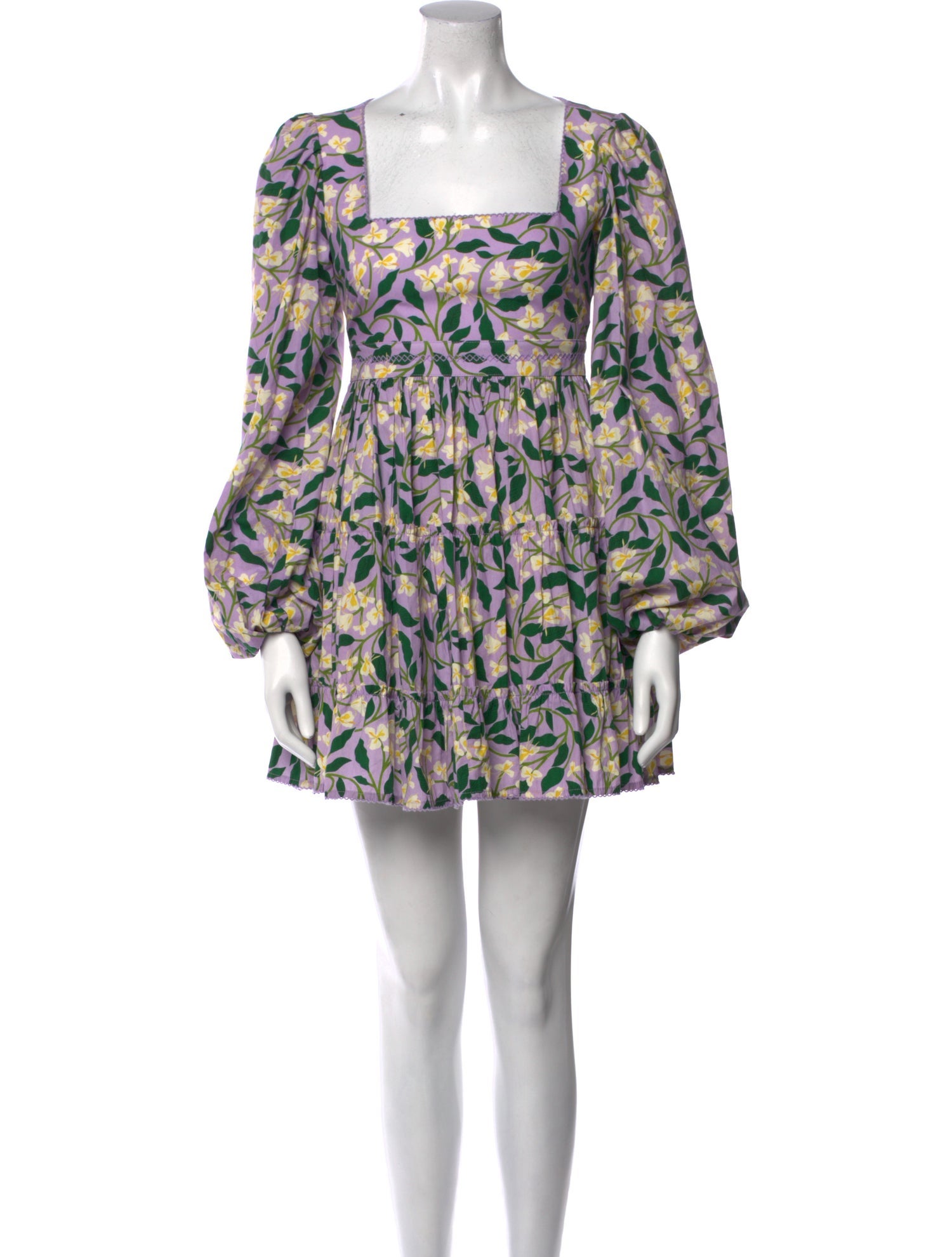 Agua Bendita Floral Print Mini Dress