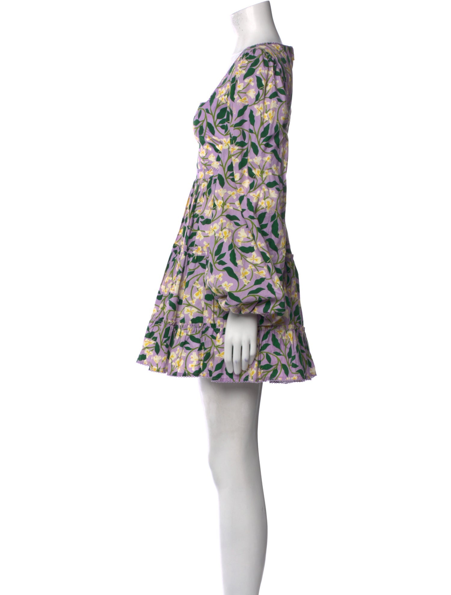 Agua Bendita Floral Print Mini Dress