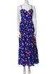 Agua Bendita Floral Print Long Dress