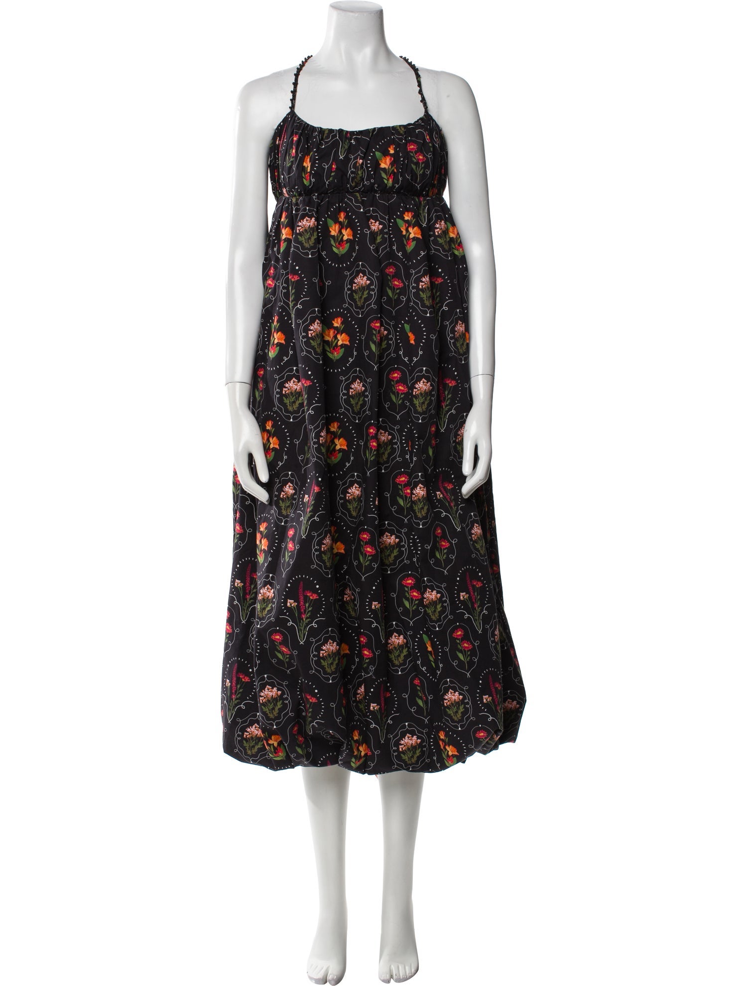Agua Bendita Floral Print Midi Length Dress