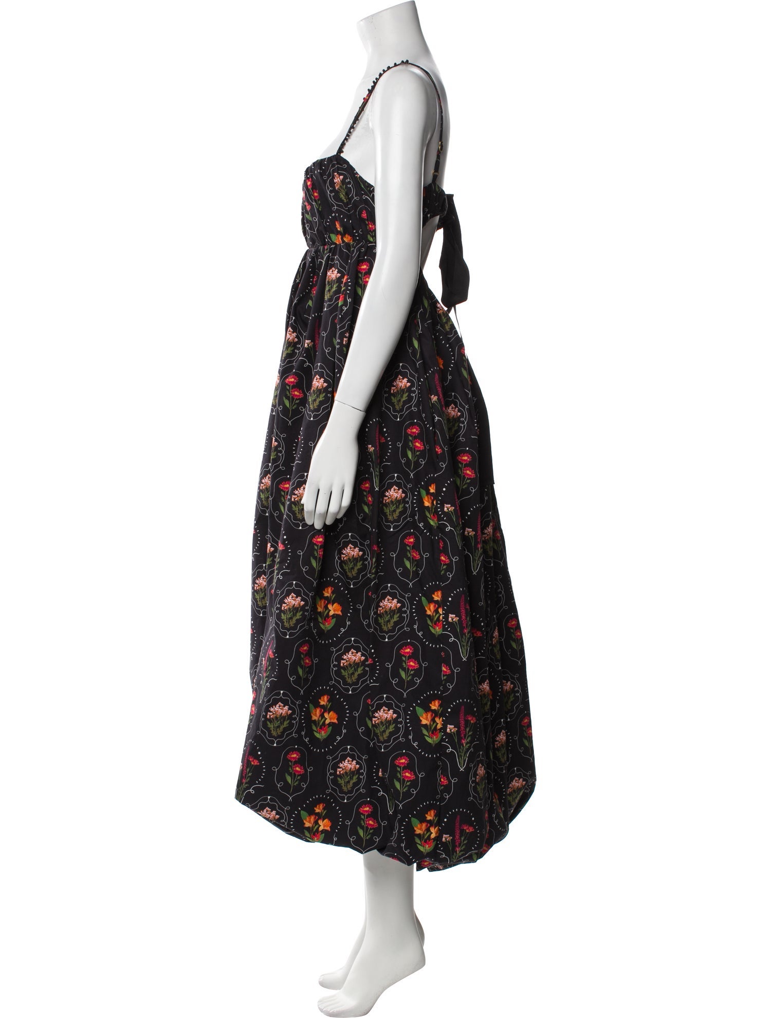 Agua Bendita Floral Print Midi Length Dress