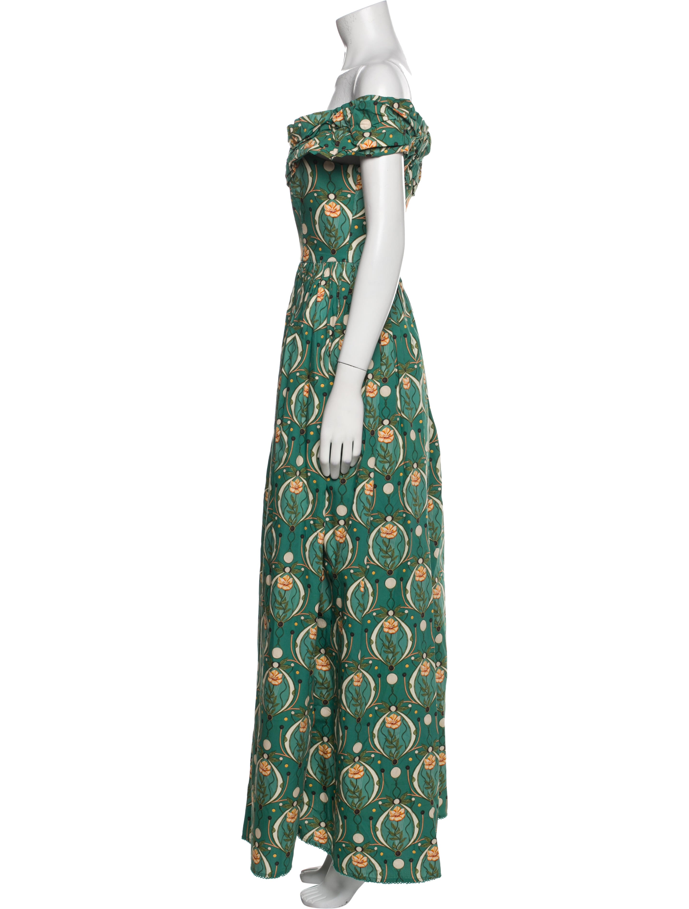 Agua Bendita Printed Long Dress