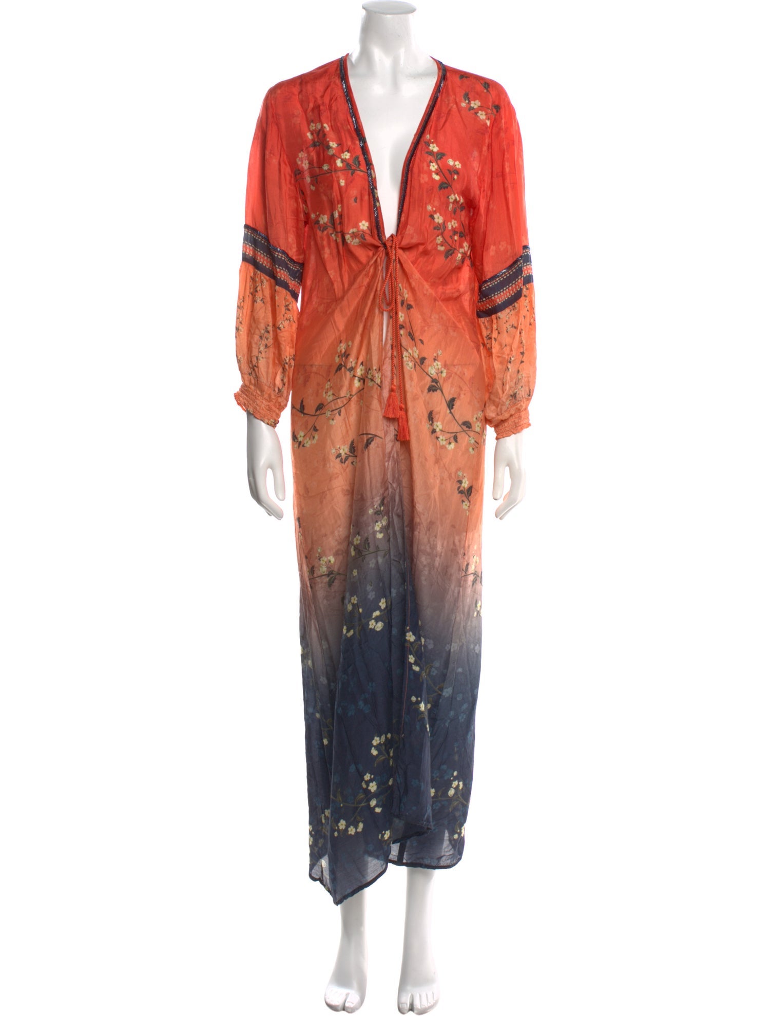 Agua Bendita Floral Print Long Dress