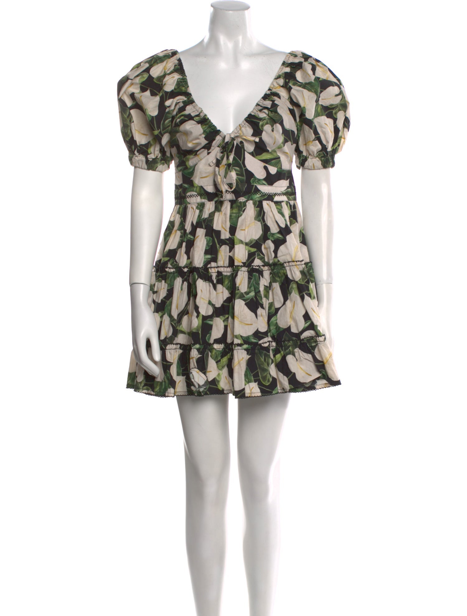 Agua Bendita Floral Print Mini Dress
