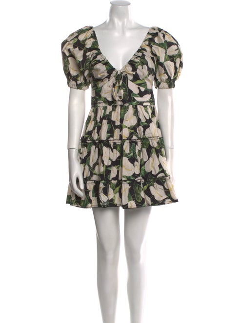 Agua Bendita Floral Print Mini Dress