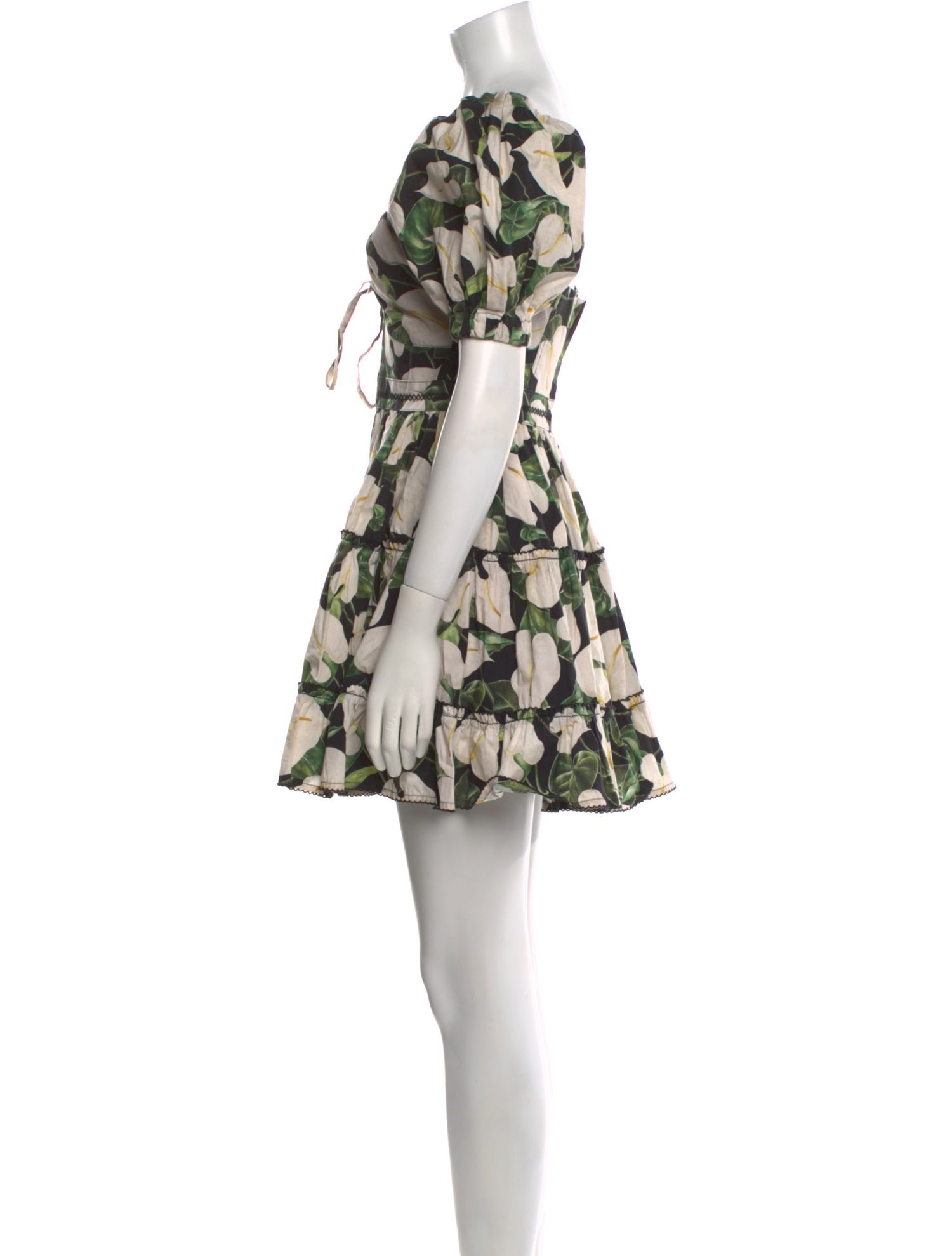 Agua Bendita Floral Print Mini Dress