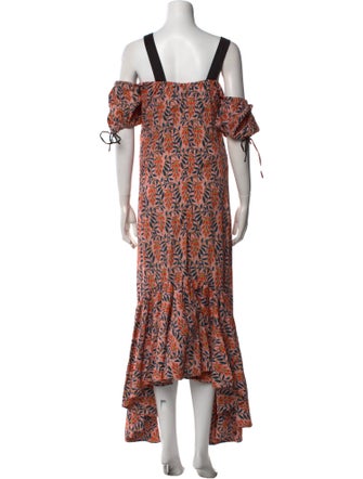 Agua Bendita Printed Long Dress