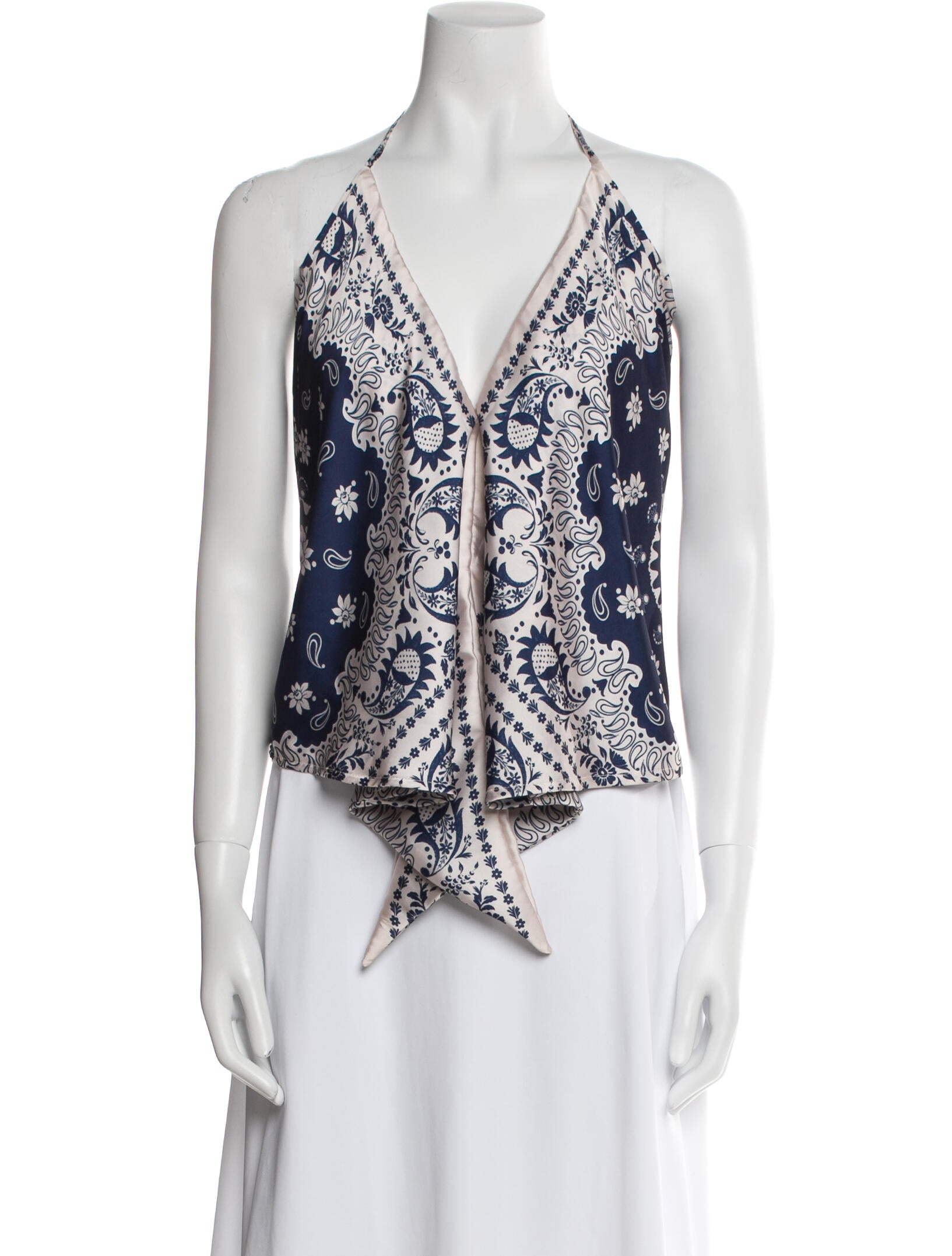 Agua Bendita Paisley Print Halterneck Top