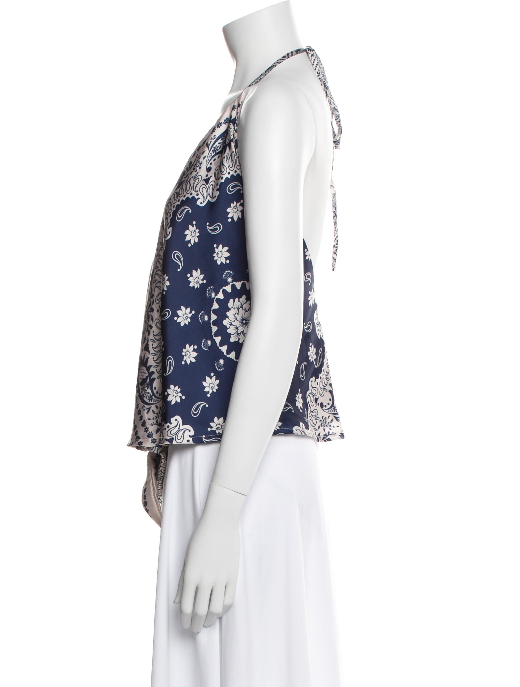 Agua Bendita Paisley Print Halterneck Top