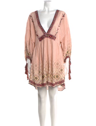 Agua Bendita Printed Mini Dress