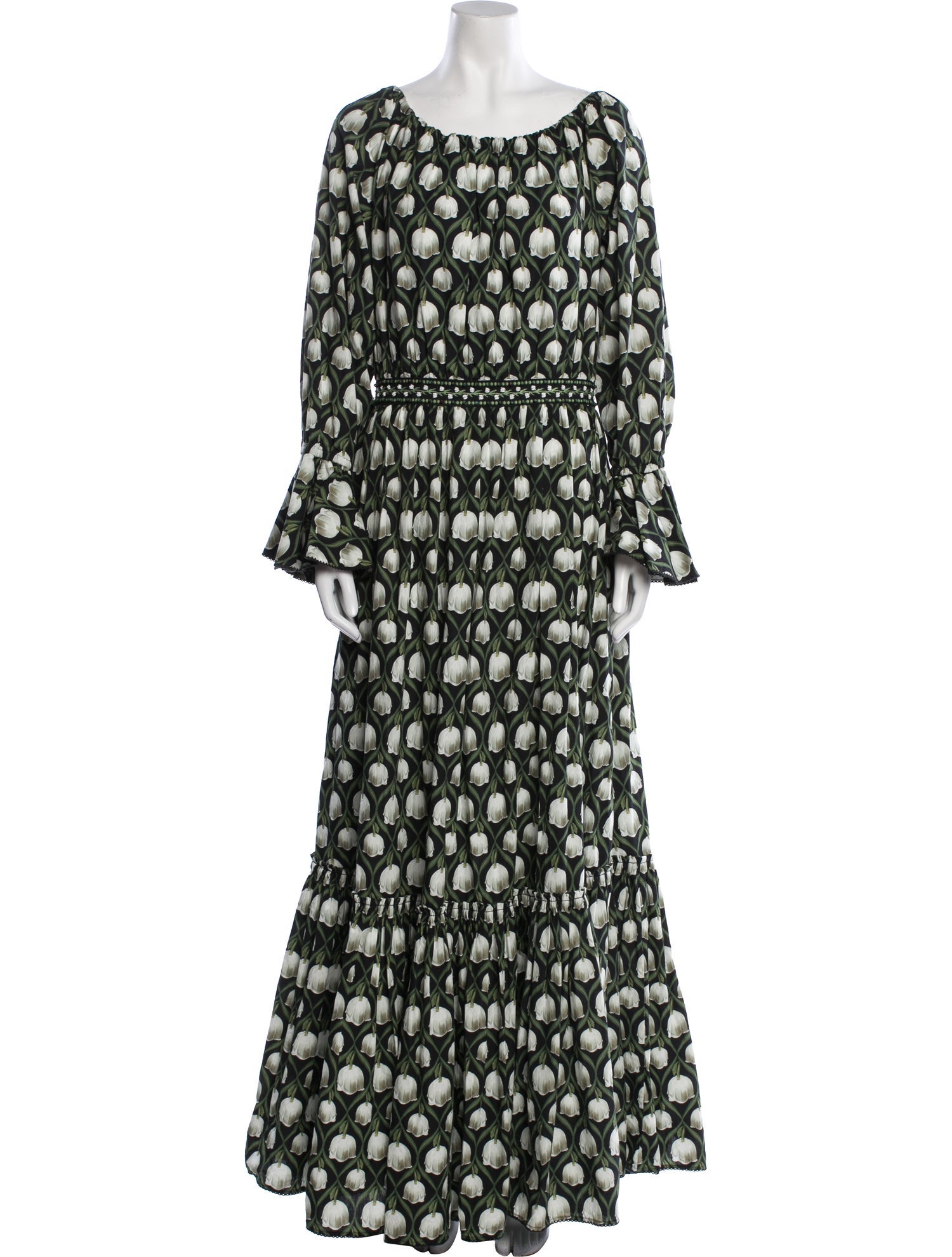 Agua Bendita Floral Print Long Dress