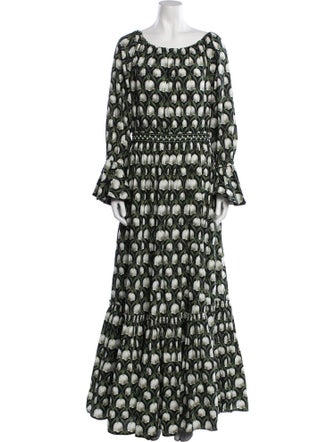 Agua Bendita Floral Print Long Dress