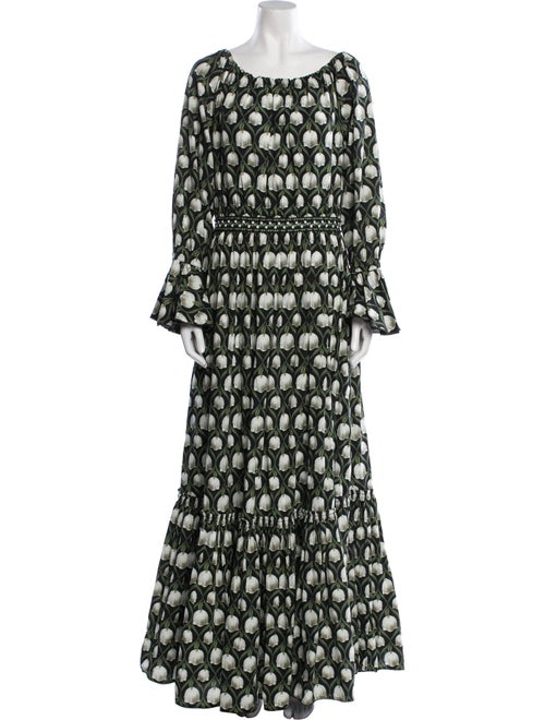 Agua Bendita Floral Print Long Dress