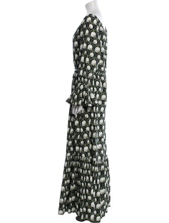 Agua Bendita Floral Print Long Dress