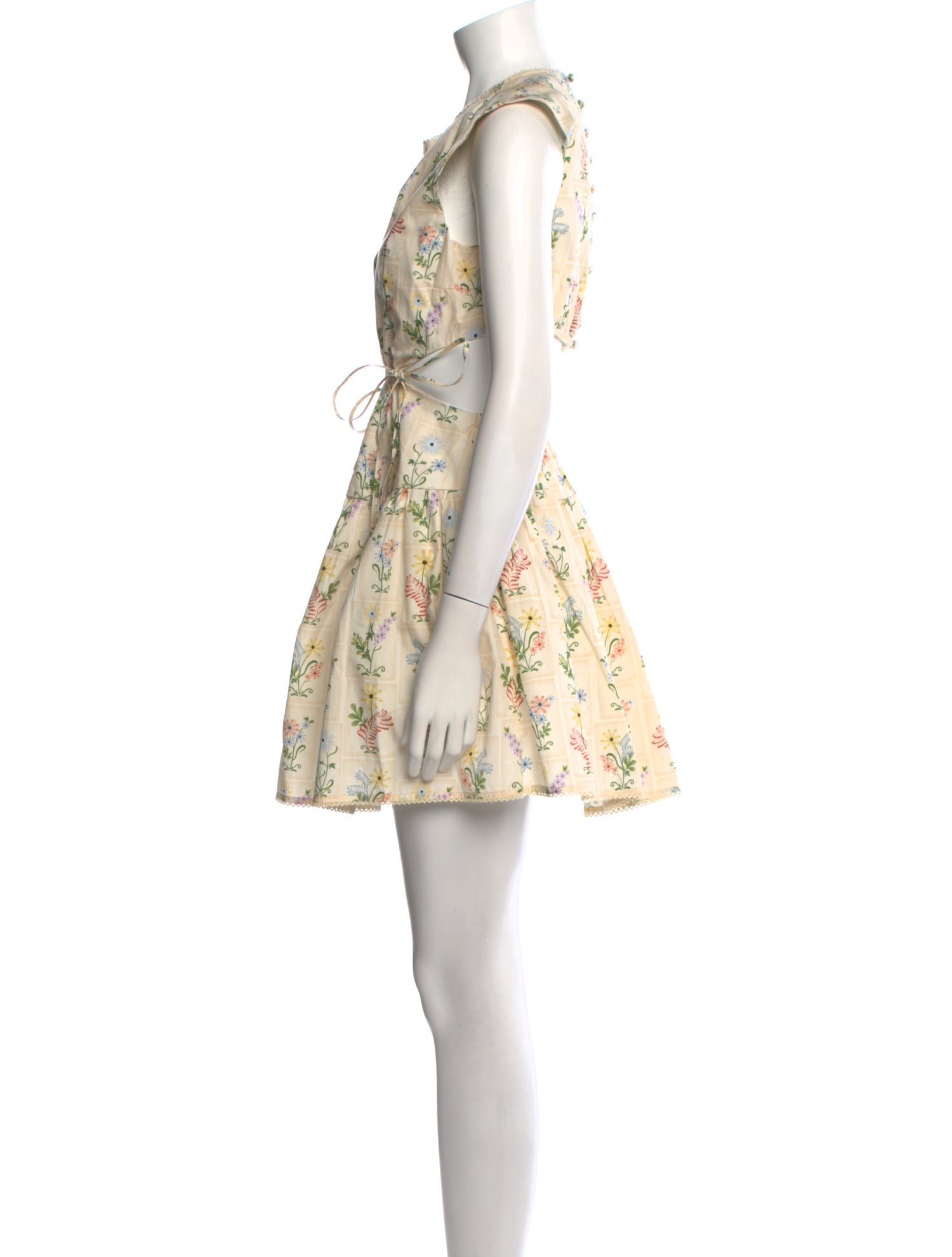 Agua Bendita Floral Print Mini Dress