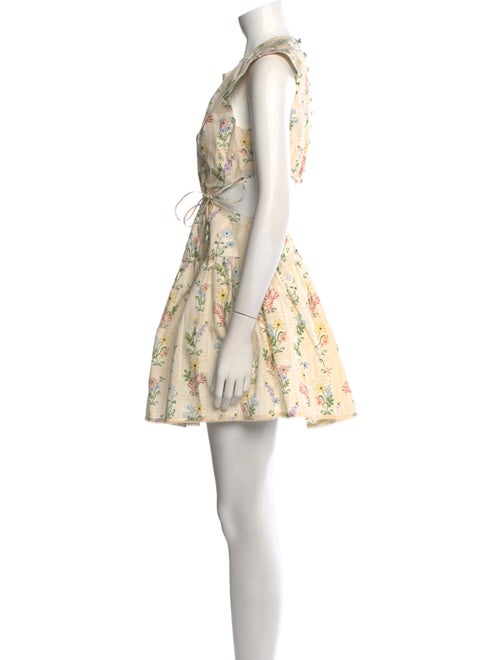Agua Bendita Floral Print Mini Dress