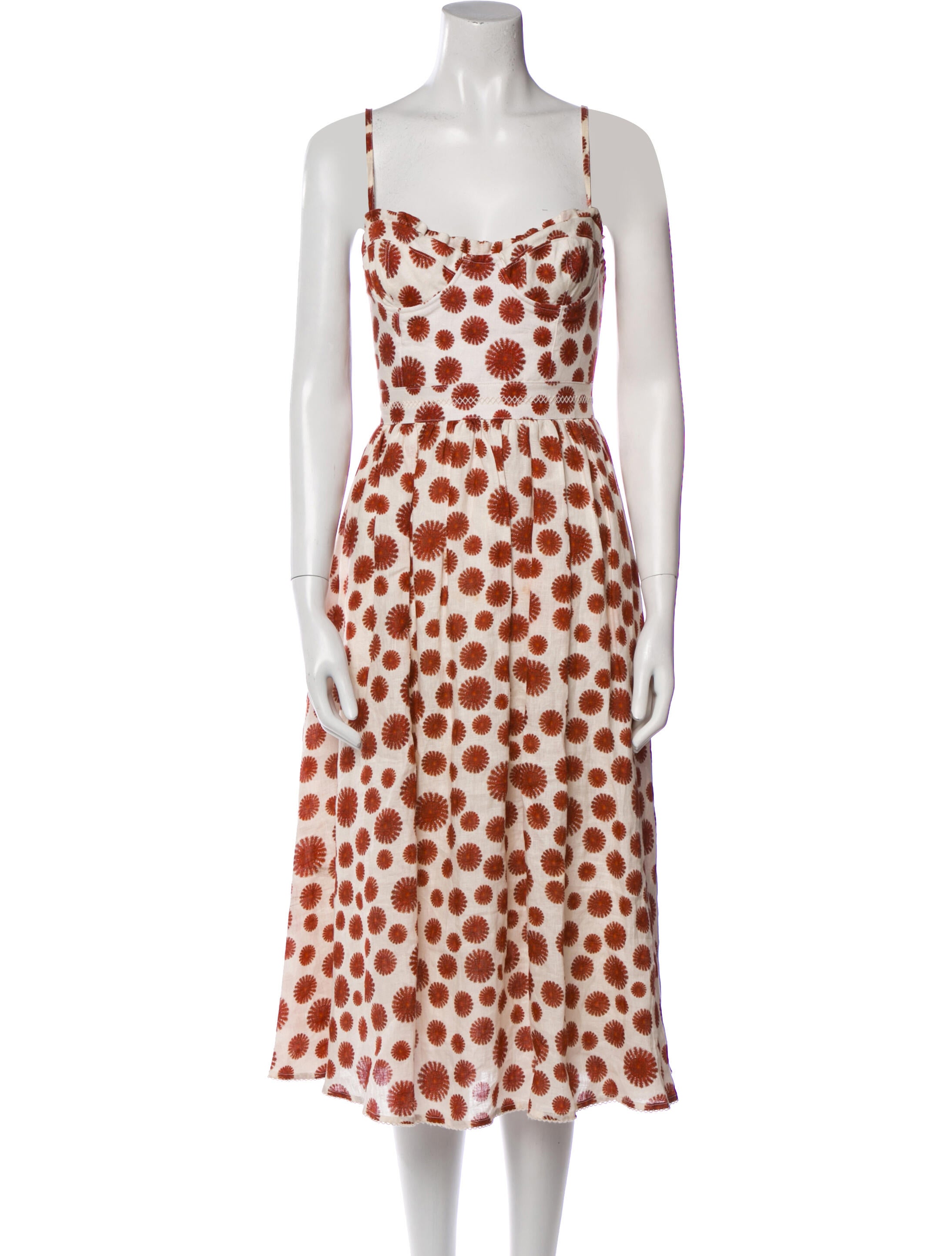 Agua Bendita Linen Midi Length Dress