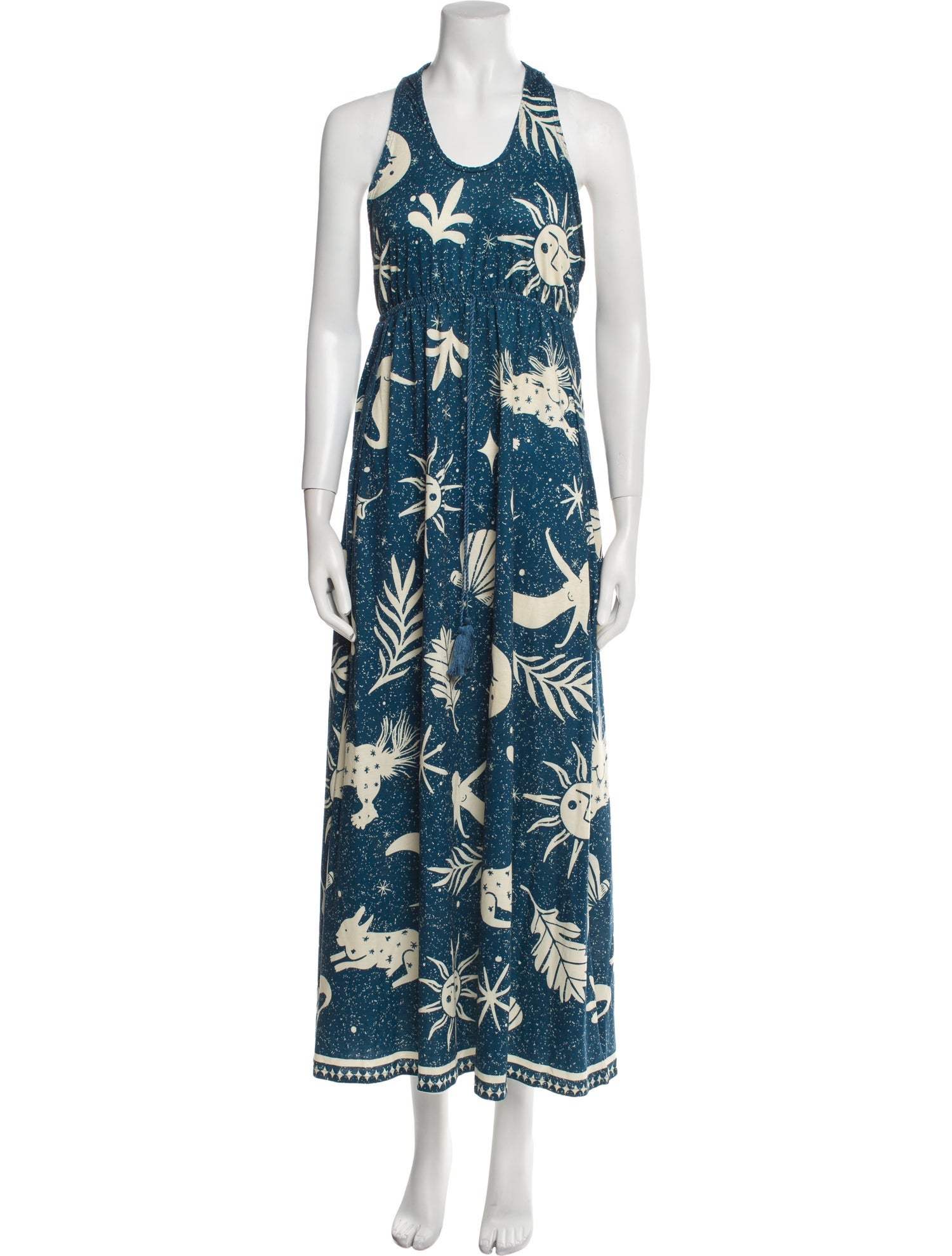 Agua Bendita Floral Print Long Dress