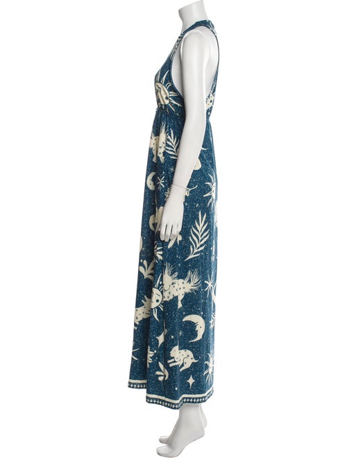 Agua Bendita Floral Print Long Dress