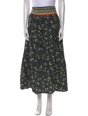 Agua Bendita Printed Midi Length Skirt