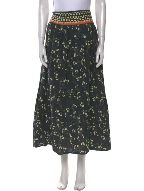 Agua Bendita Printed Midi Length Skirt