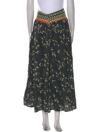 Agua Bendita Printed Midi Length Skirt